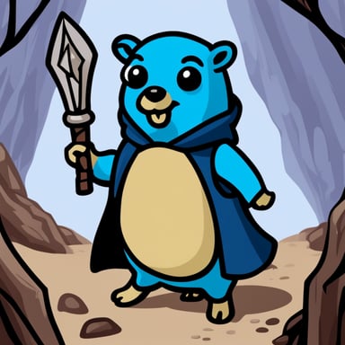 Role-playing Dungeons and Dragons as Go Blue Gopher.
