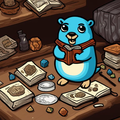 Role-playing Dungeons and Dragons as Go Blue Gopher.