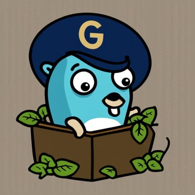 Go Blue Gopher in a team