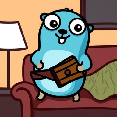 Go Blue Gopher curling up on the couch watching TV.