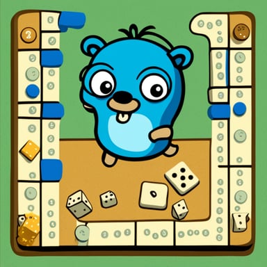 Go Blue Gopher playing go the board game.