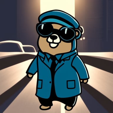 Go blue gopher as Neo in Matrix movie style.