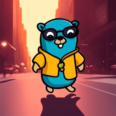 Go Blue Gopher inside the Matrix.