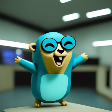 Go Blue Gopher inside the Matrix.