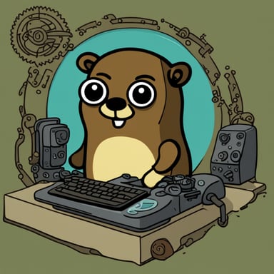 Go Blue Gopher: an amazing programming CPU gopher