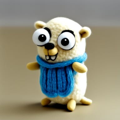 Go Blue Gopher made of wool