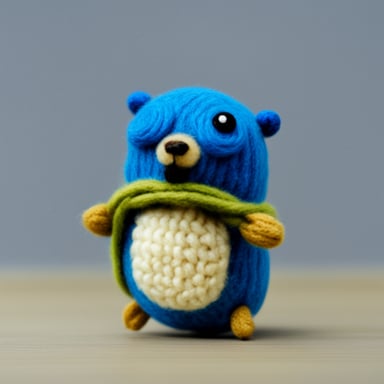 Go Blue Gopher made of wool