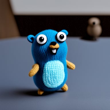 Go Blue Gopher made of wool