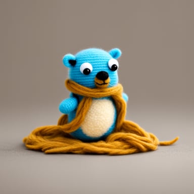 Go Blue Gopher made of wool