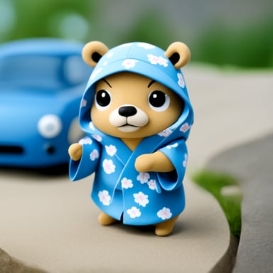 Go Blue Gopher in a nice blue Japanese kimono.