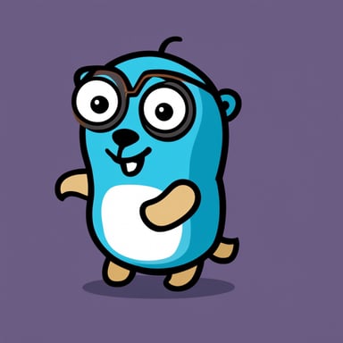 Go Blue Gopher, the programmer, is hurrying to complete a chatbot for Twitch.