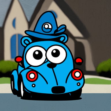 Go Blue Gopher in a Porsche