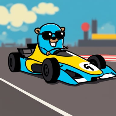 Go Blue Gopher races in Formula 1.
