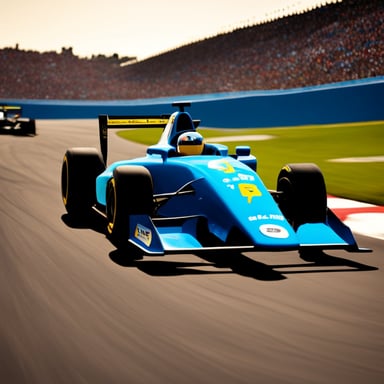 Go Blue Gopher races in Formula 1.