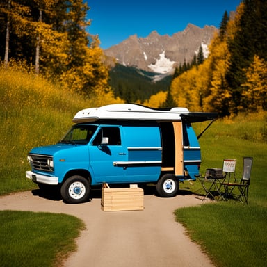 The Go Blue Gopher converted a van into a camper for his weekend adventures.