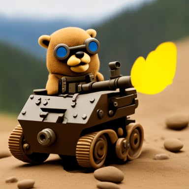 Go Blue Gopher as Machine Gun Gopher