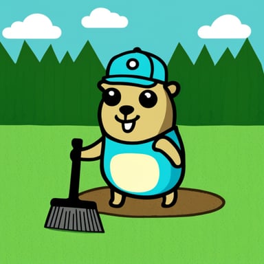 Go Blue Gopher as a carpet fitting gopher.