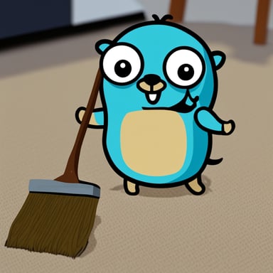 Go Blue Gopher as a carpet fitter.
