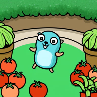 Go Blue Gopher loves tomatoes.