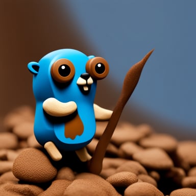 A go blue gopher that likes rust