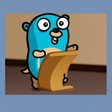 Go Blue Gopher as a stand-up comedian gopher.