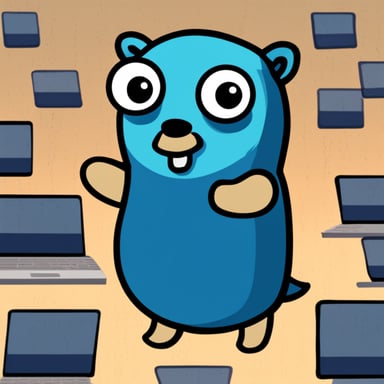 Go Blue Gopher drowning in YAML.