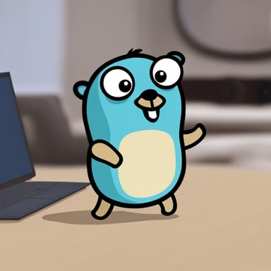 Go Blue Gopher running away from bad code.