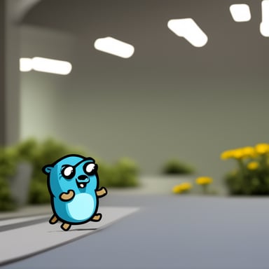Go Blue Gopher running away from bad code.
