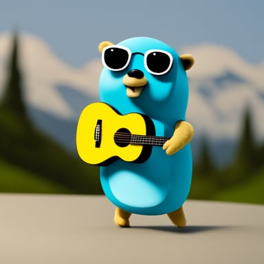 Go Blue Gopher in a moving outfit