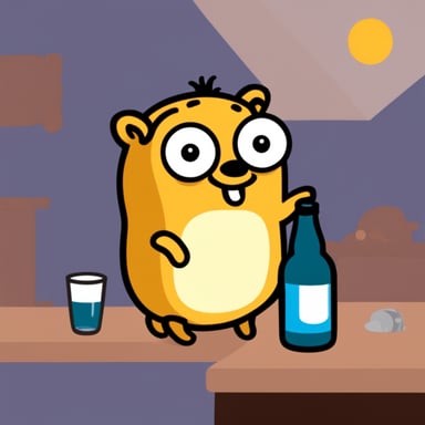 Drunk go blue gopher