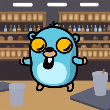 Drunk go blue gopher