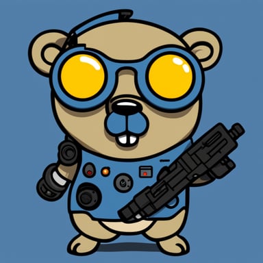 Cyborg Go Blue Gopher