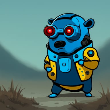 Cyborg Go Blue Gopher
