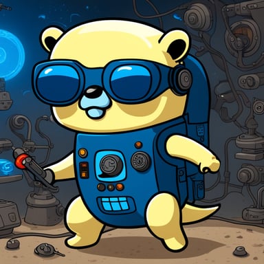 Cyborg Go Blue Gopher
