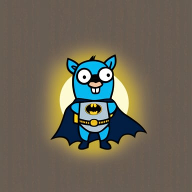Go Blue Gopher as Batman
