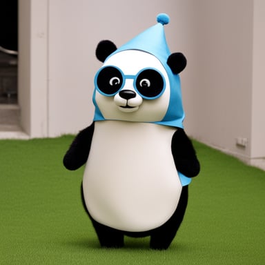 Go Blue Gopher cosplays as a panda.