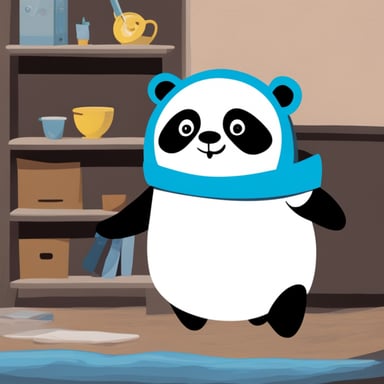 Go Blue Gopher cosplays as a panda.