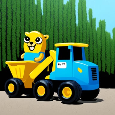Go Blue Gopher with wheelloader