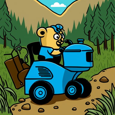 Go Blue Gopher with wheelloader