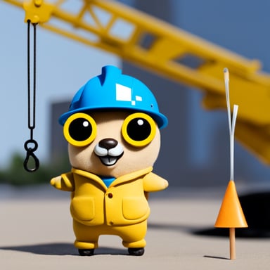 Go Blue Gopher with tower crane