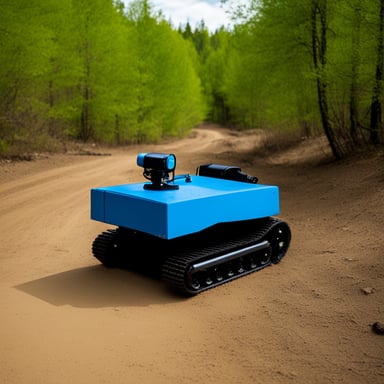 The Go Blue Gopher operates the telestation for remote-controlled vehicles.
