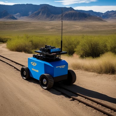 The Go Blue Gopher operates the telestation for remote-controlled vehicles.