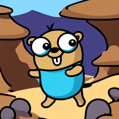 Go Blue Gopher as a Dune World flavor gopher