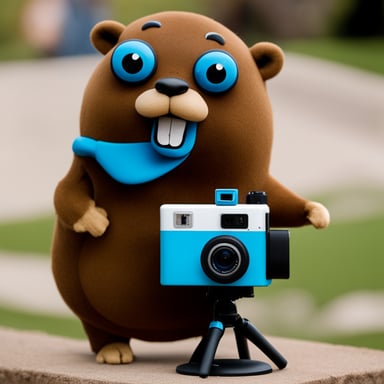 Go Blue Gopher has cameras for eyes, enabling a unique perspective on the world.