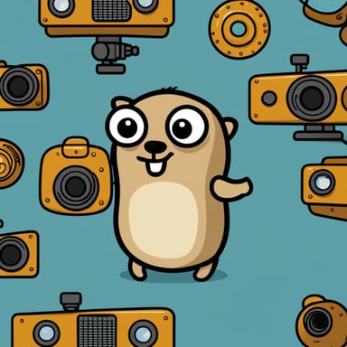 Go Blue Gopher has cameras for eyes, enabling a unique perspective on the world.