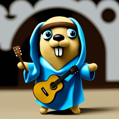 Go Blue Gopher as Jesus Gopher, realistic.