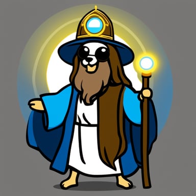 Go Blue Gopher as Jesus gopher with halo, realistic.