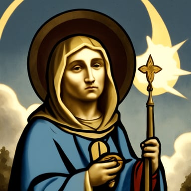 Go Blue Gopher as a saint with a halo, depicted in the style of a classical painting.
