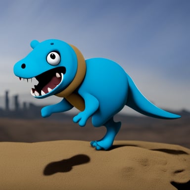 Go Blue Gopher as T. Rex Gopher
