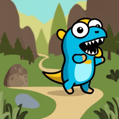 Go Blue Gopher as T. Rex Gopher